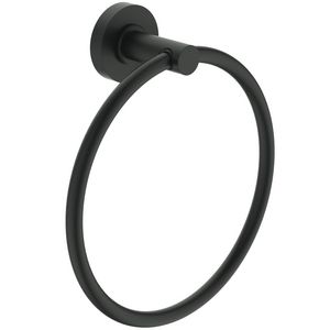 IOM handdoekring draaibaar silk black (mat zwart)