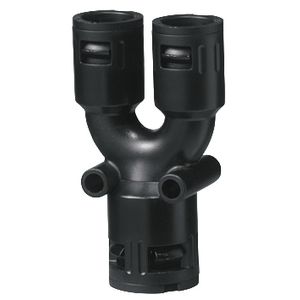 Y-stuk PA kunststof Ø42,5mm - 2x Ø42,5mm zwart IP68/ IP69K VVE=10