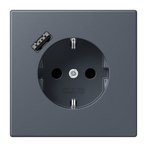 Wandcontactdoos met R/A + lader USB A Saf+ LC4320U