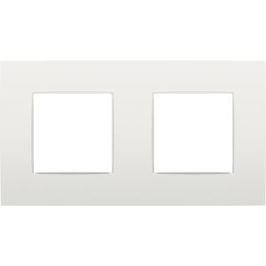 2-voudige afdekplaat hoh 71mm Intense white