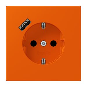 Wandcontactdoos met R/A + lader USB A Saf+ LC4320S