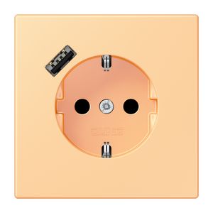 Wandcontactdoos met R/A + lader USB A Saf+ LC4320P