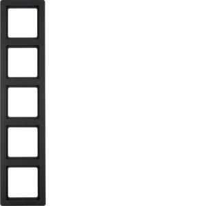 Afdekraam 5-v berker Q.1 antraciet soft-finish