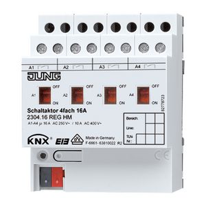 Schakelactor 16A 4-voudig KNX