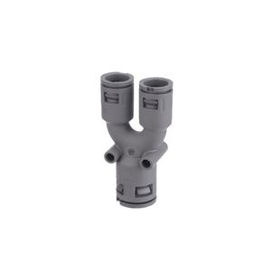 Y-stuk PA kunststof Ø15,8mm - 2x Ø15,8mm grijs IP68/ IP69K VVE=10