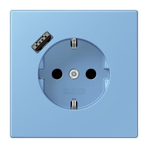 Wandcontactdoos met R/A + lader USB A Saf+ LC4320N
