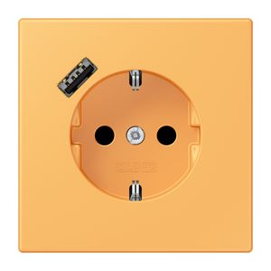 Wandcontactdoos met R/A + lader USB A Saf+ LC4320L