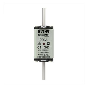 Zekering laagsp. 200A AC 500V NH02 gL/gG dubbele mel VVE=3