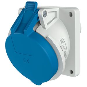 Inbouwwandcontactdoos 32A 3-polig  6H 230V IP44 schuin