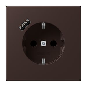 Wandcontactdoos met R/A + lader USB A Saf+ LC4320J