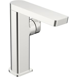 HANSASTELA Eco wastafelkraan 1-hendel zijbediening sprong134mm met aansluitslangen