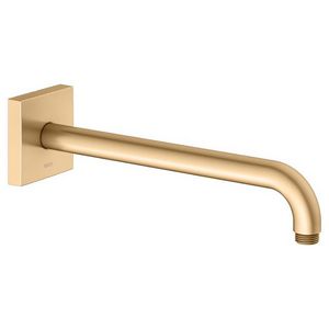 Douchearm wandaansl/vierkant rozet uit. 300mm messing geborsteld