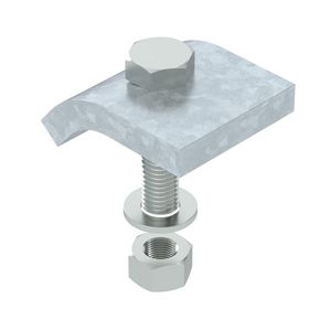 Klemhoek met zeskantschroef h=15mm 60x50 staal zinkt VVE=10