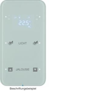 Tastsensor KNX-touch therm. geconfig. 2-v berker R.1 glas