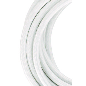 Lengte a 3m. Textielsnoer 2C 2x0,75mm² wit