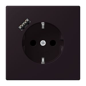 Wandcontactdoos met R/A + lader USB A Saf+ LC4320E