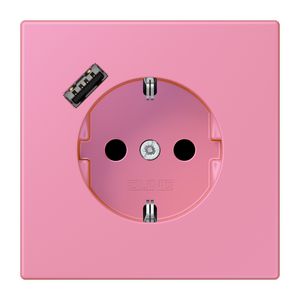 Wandcontactdoos met R/A + lader USB A Saf+ LC4320C