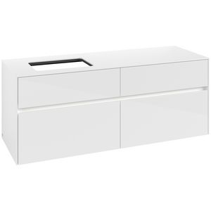 Wastafelonderkast Collaro 1400x548x500mm Glossy White C117B0DH