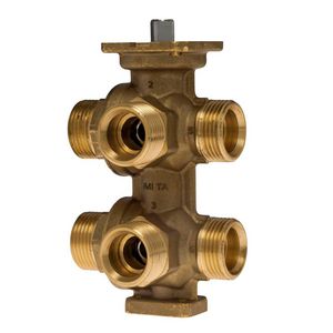 6-weg kogelafsluiter DN15 DZR (DeZincification Resistant) Euroconus G3/4"