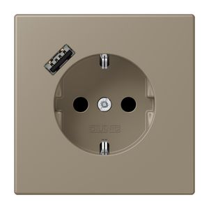 Wandcontactdoos met R/A + lader USB A Saf+ LC32141