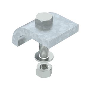Klemhoek met zeskantschroef h=25mm 60x50 staal zinkt VVE=10