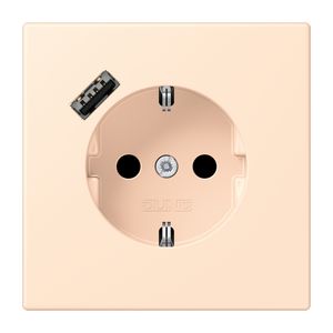 Wandcontactdoos met R/A + lader USB A Saf+ LC32123