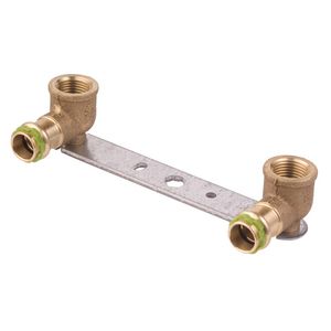 Muurplaat dubbel SudoPress Koper FF 15xRp1/2"bn.dr. HOH 150 SP4977GV