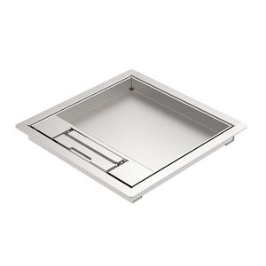 RVS S15 Powerbox klapdeksel inleg 15mm inclusief tapijtrand