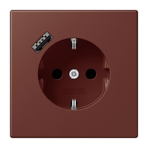 Wandcontactdoos met R/A + lader USB A Saf+ LC32120