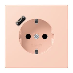 Wandcontactdoos met R/A + lader USB A Saf+ LC32112