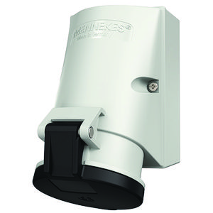 Wandcontactdoos 32A 7-polig  7H 500V IP44 HW/VN