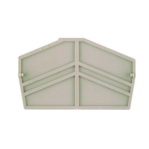 Afsluit- eindplaat d.beige h:61.5mm b:2mm V-0, VVE=50