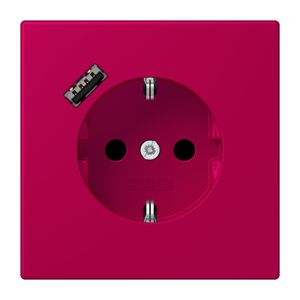 Wandcontactdoos met R/A + lader USB A Saf+ LC32101