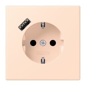 Wandcontactdoos met R/A + lader USB A Saf+ LC32091