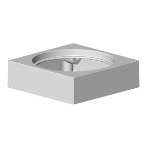 Behuizing toiletborstelgarnituur 118X118X35mm-BG