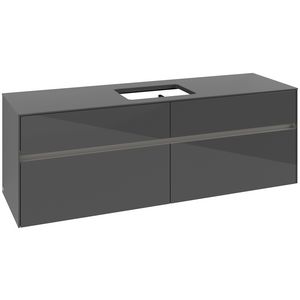 Wastafelonderkast Collaro 1600x548x500mm Glossy Grey C120B0FP