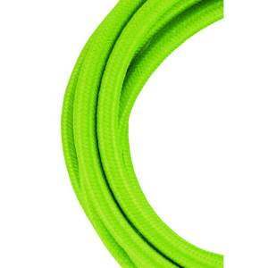 Lengte a 3m. Textielsnoer 2C 2x0,75mm² groen