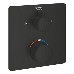 Afbouwdeel Grohtherm vierkant met. omstel Douche Matte Black (mat zwart) (prof)
