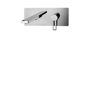 Inbouw wastafelmengkraan RINGO mat zwart uitloop 200mm