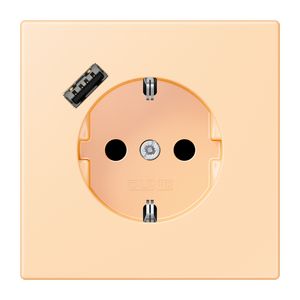 Wandcontactdoos met R/A + lader USB A Saf+ LC32060