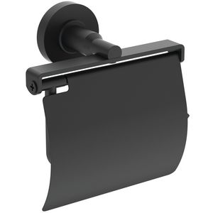 Closetrolhouder m. deksel 122 x 135 x 55mm silk black IOM