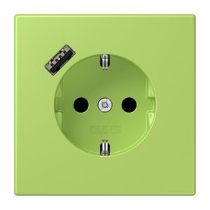 Wandcontactdoos met R/A + lader USB A Saf+ LC32052