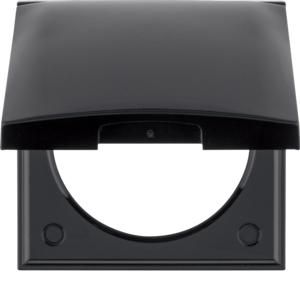 Afdekraam 1-v met klapdeksel berker Integro zwart