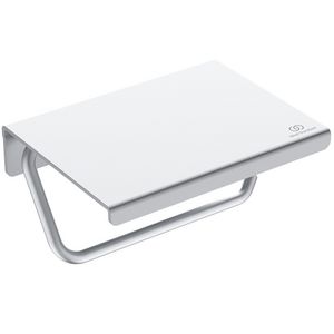 Closetrolhouder Alu+ met deksel Silver