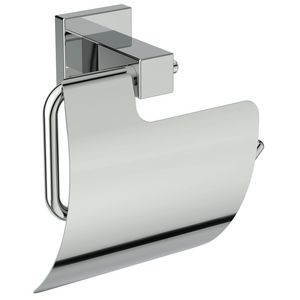 IOM square closetrolhouder met klep chroom