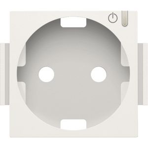 Afwerkingsset geconn. schakelbaar stopcontact+knop white