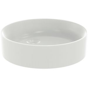 opbouwwastafel rond 45cm z.krngt. z.overl silk white T3696V1
