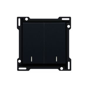 Afwerkingsset dubbele lens serieschakelaar black c.