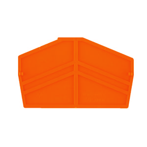 Afsluit- eindplaat oranje h:61.5mm b:2mm V-0 Wemi VVE=50