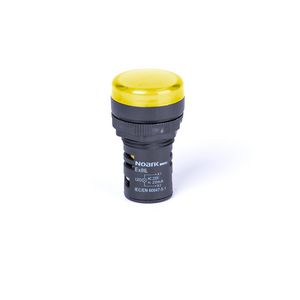 Signaallamp op paneel boogvormige kop cap. geel 110V AC